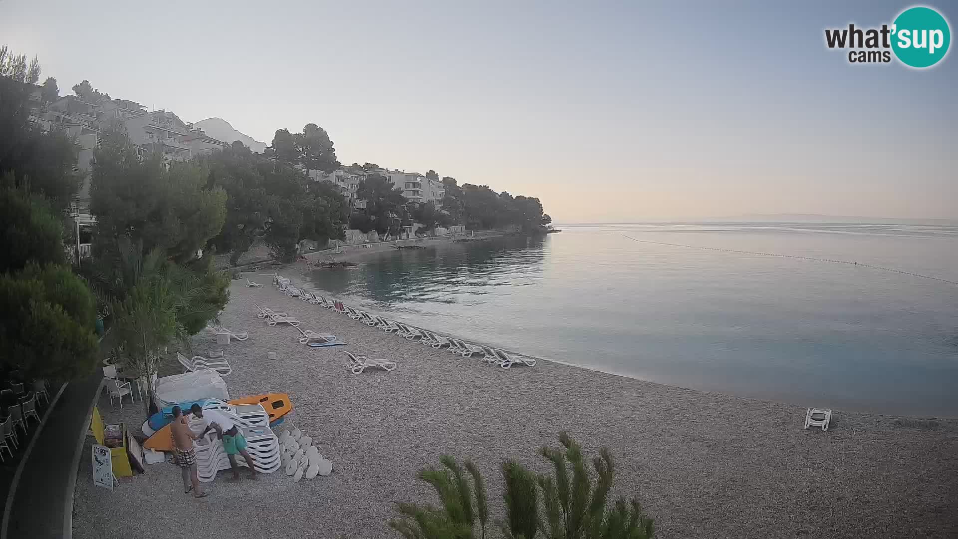 Webcam Playa Lučica Brela – Vista en directo de la costa adriática