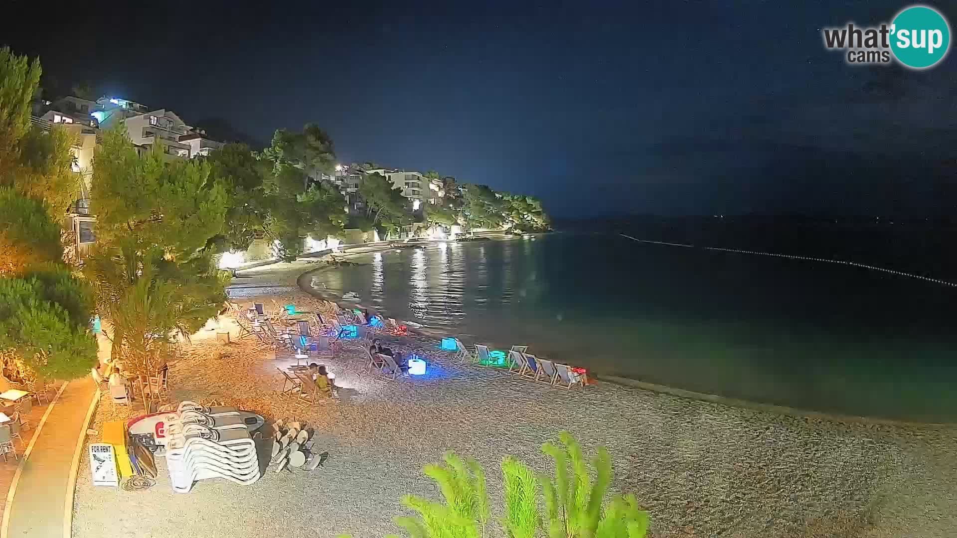 Webcam Plage Lučica Brela – Vue en direct sur la côte adriatique