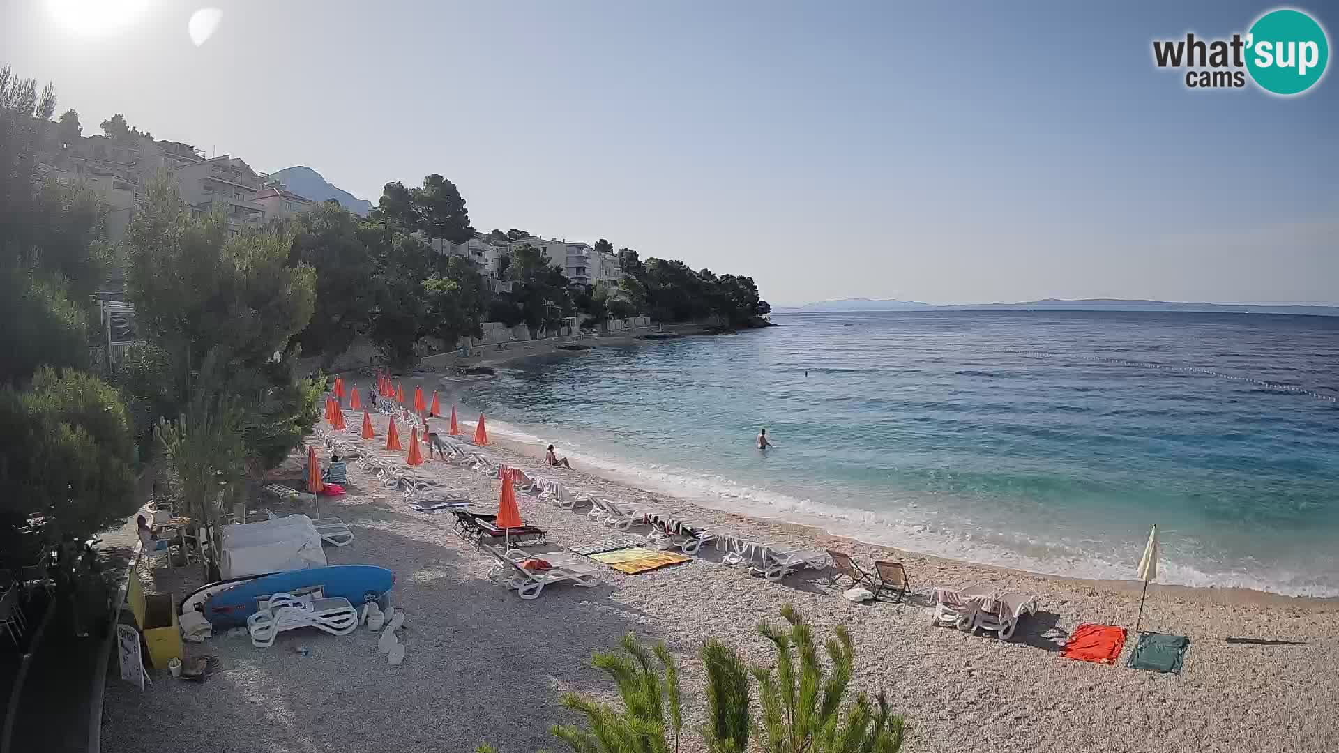 Webcam Playa Lučica Brela – Vista en directo de la costa adriática