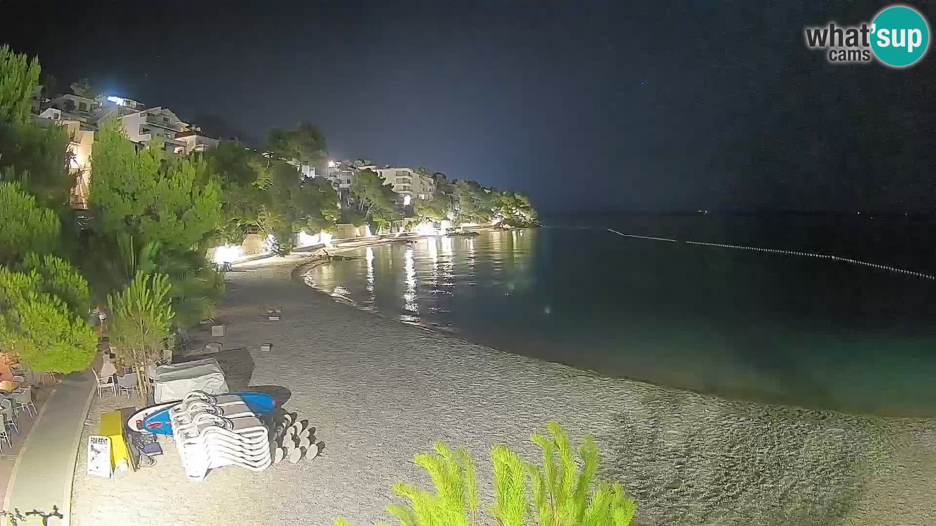 Webcam Plage Lučica Brela – Vue en direct sur la côte adriatique
