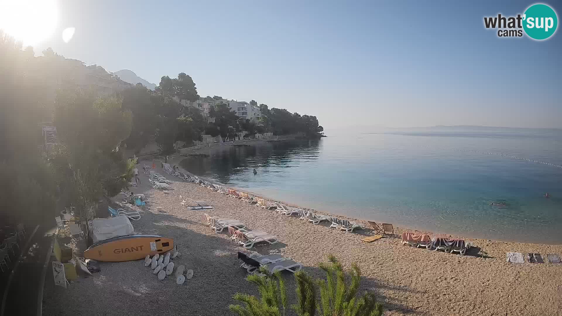 Webcam Playa Lučica Brela – Vista en directo de la costa adriática