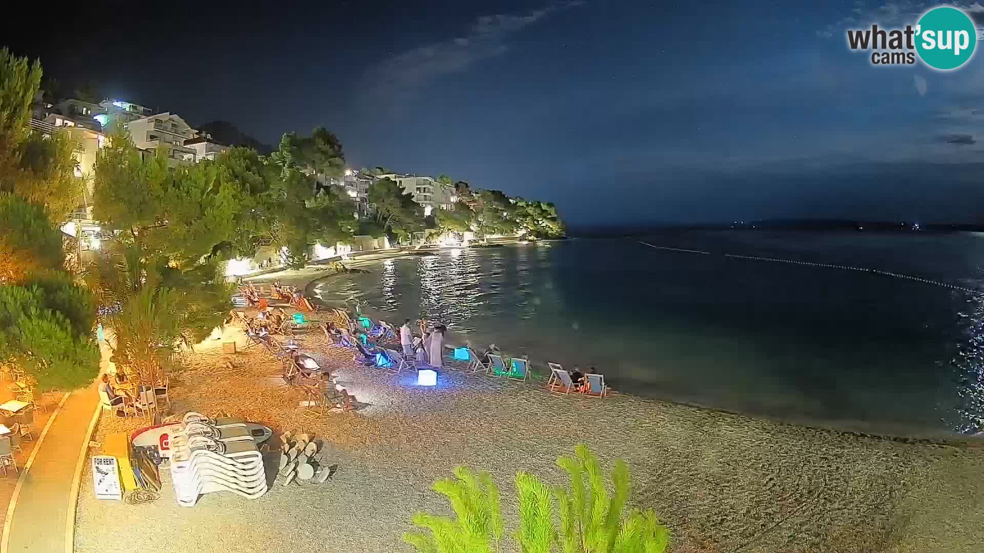 Spletna kamera Plaža Lučica Brela – Pogled v živo na Jadransko obalo