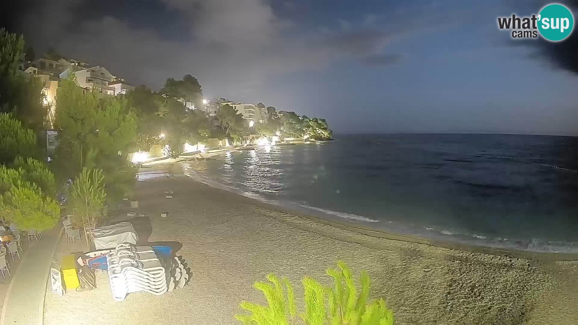 Webcam Plage Lučica Brela – Vue en direct sur la côte adriatique