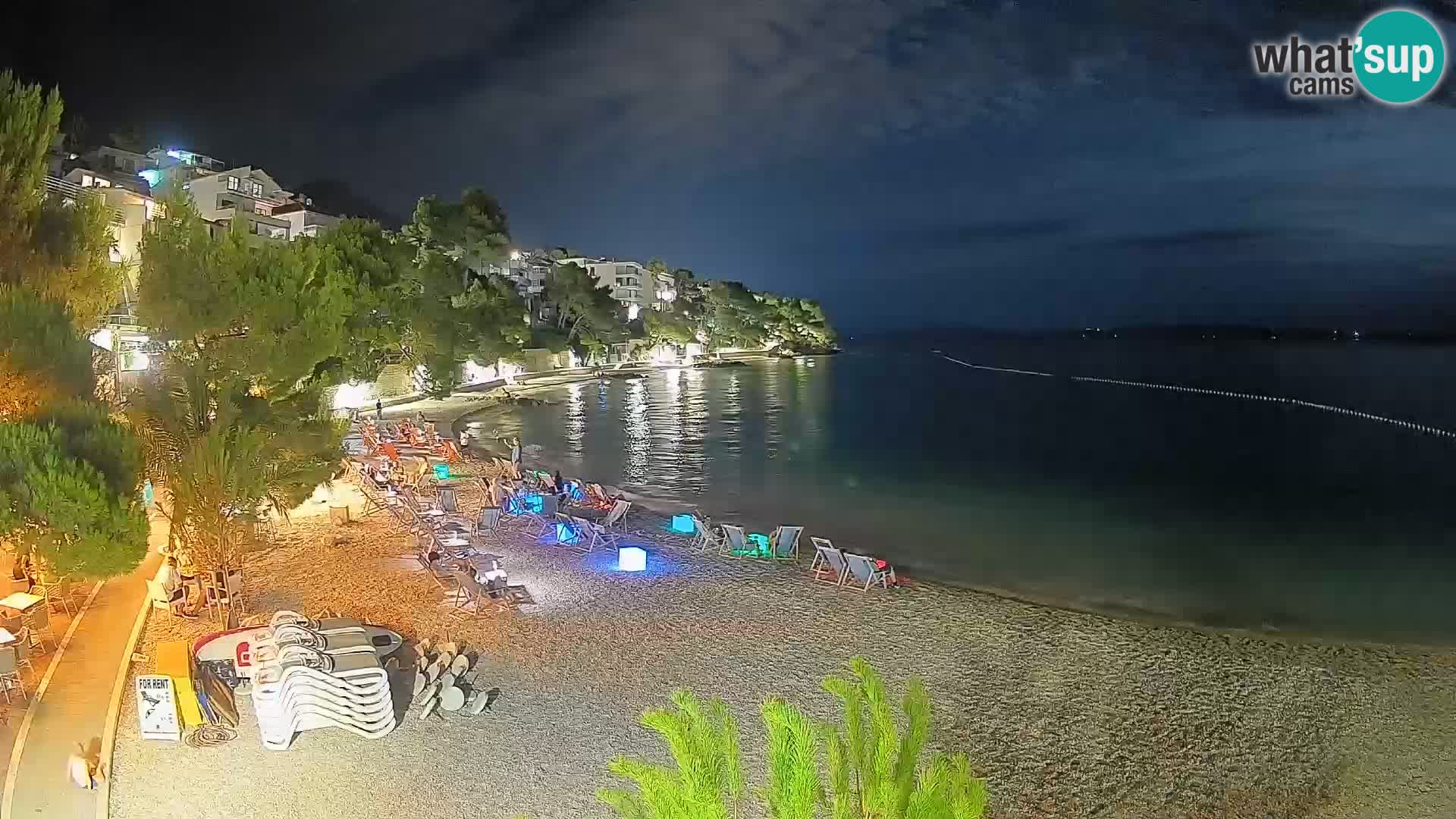 Webcam Lučica Strand Beach Brela – Liveblick von der Adriaküste