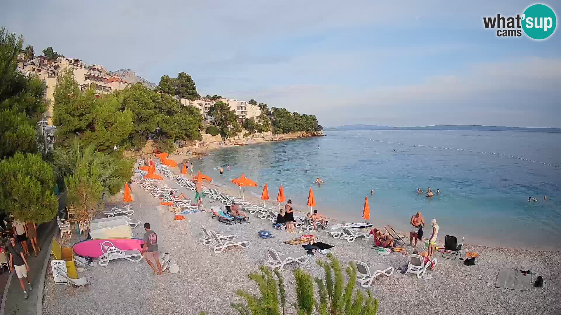 Webcam Lučica Beach Brela – Live View from the Adriatic Coast