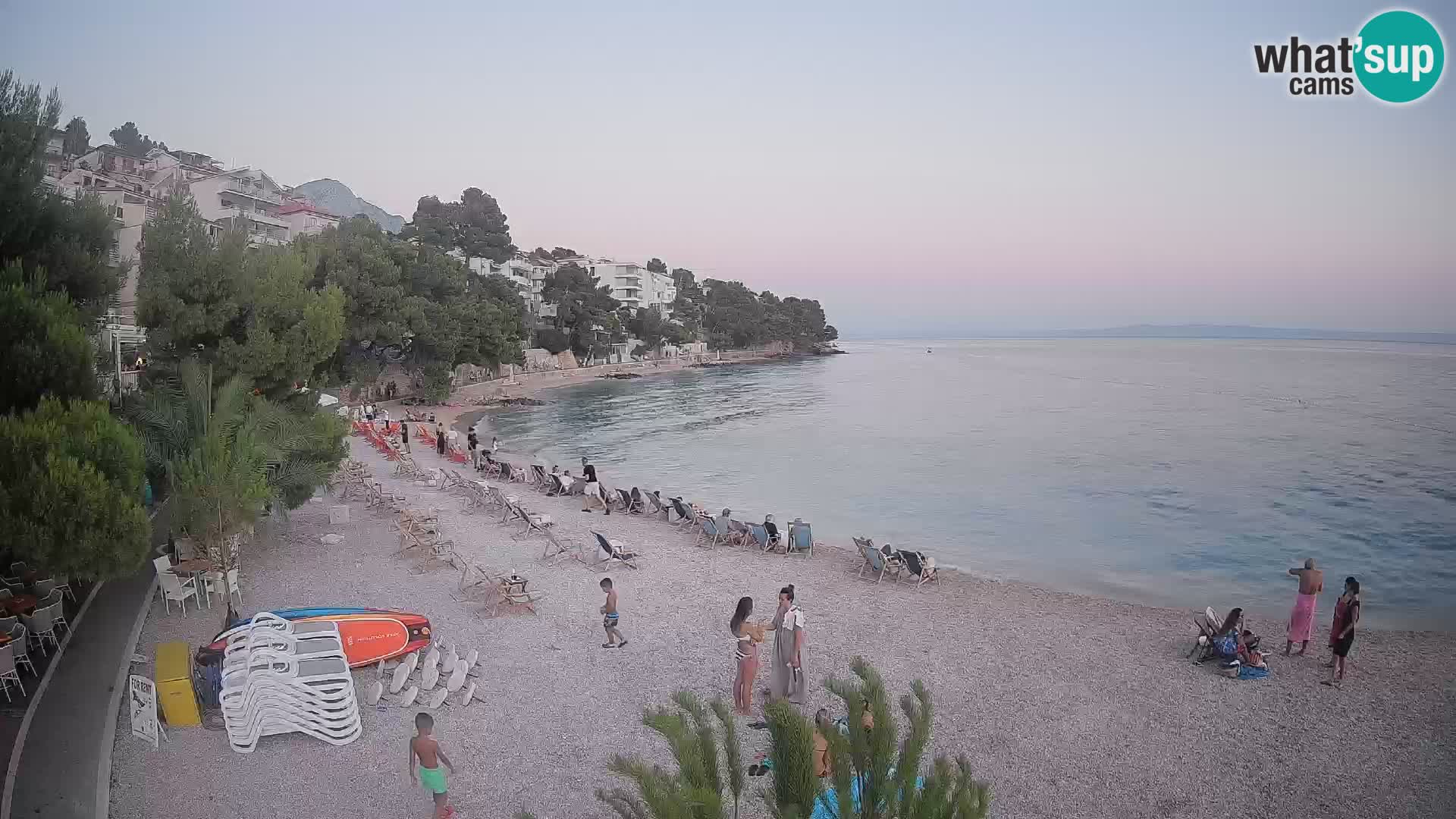 Webcam Playa Lučica Brela – Vista en directo de la costa adriática