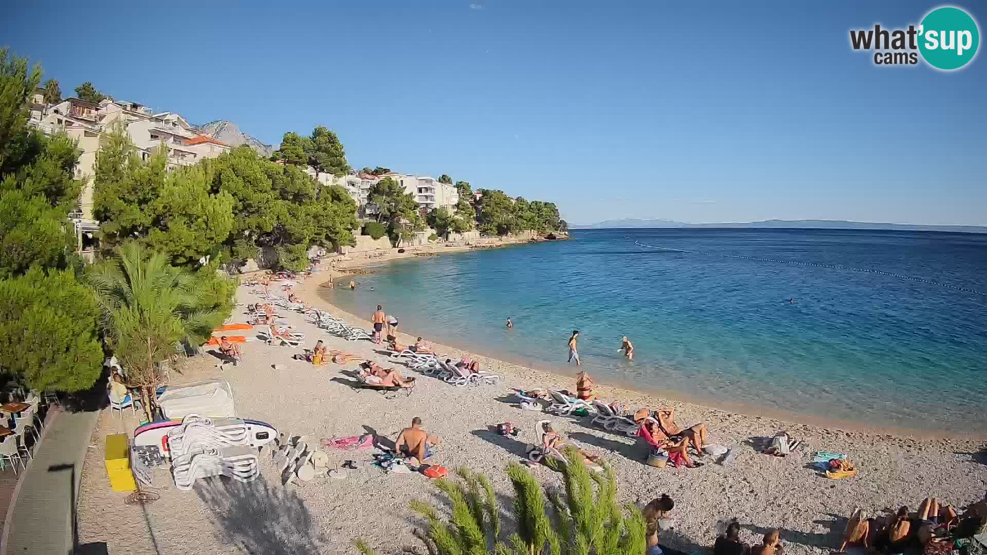 Webcam Lučica Beach Brela – Live View from the Adriatic Coast