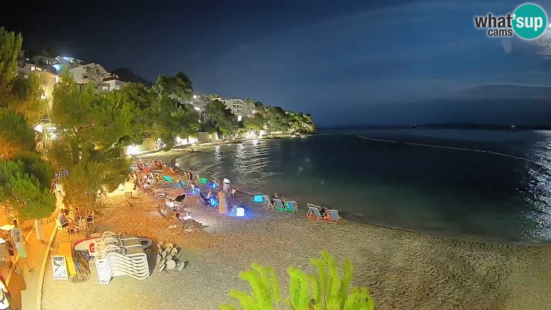 Webcam Lučica Strand Beach Brela – Liveblick von der Adriaküste