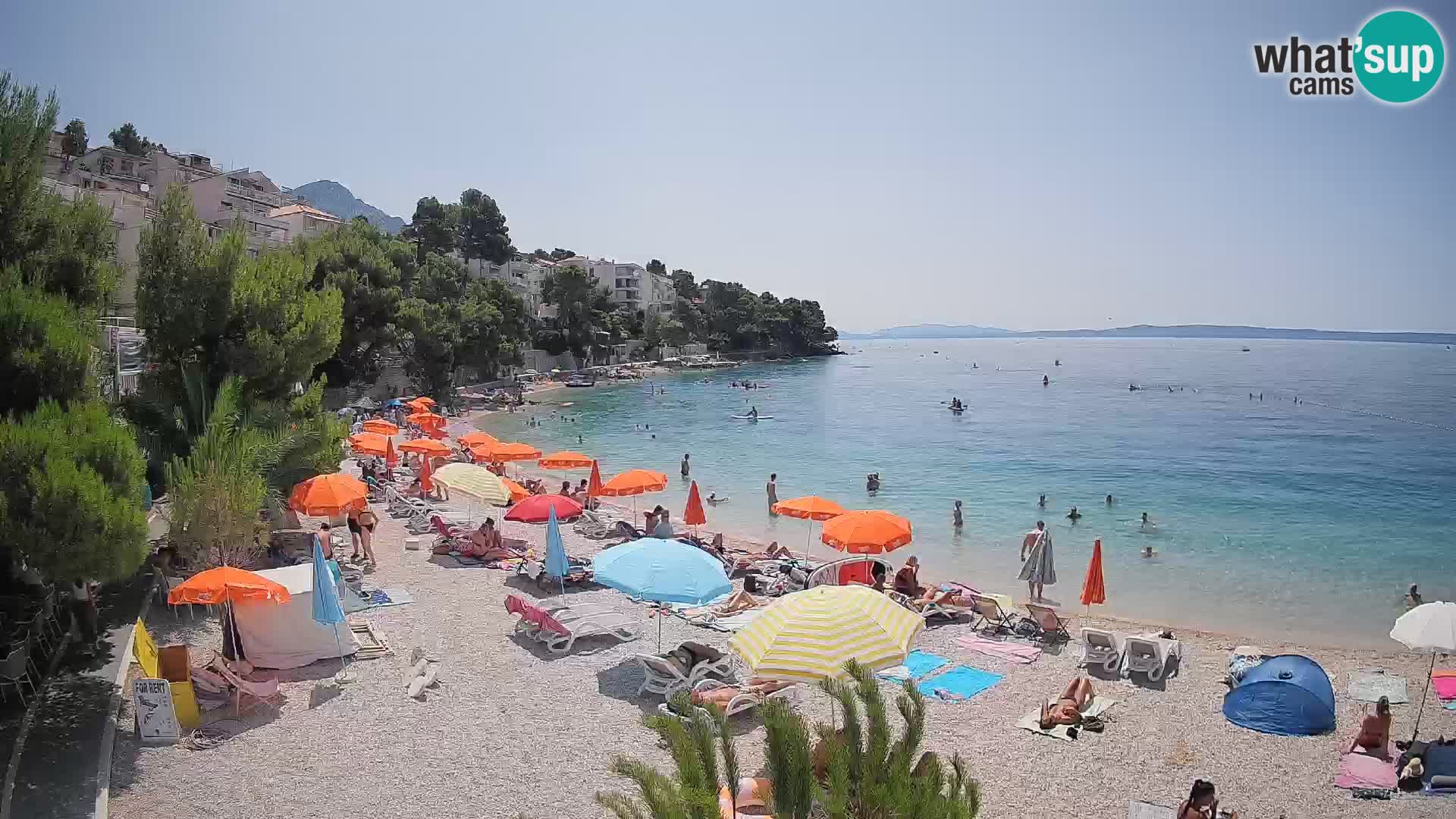 Webcam Lučica Beach Brela – Live View from the Adriatic Coast