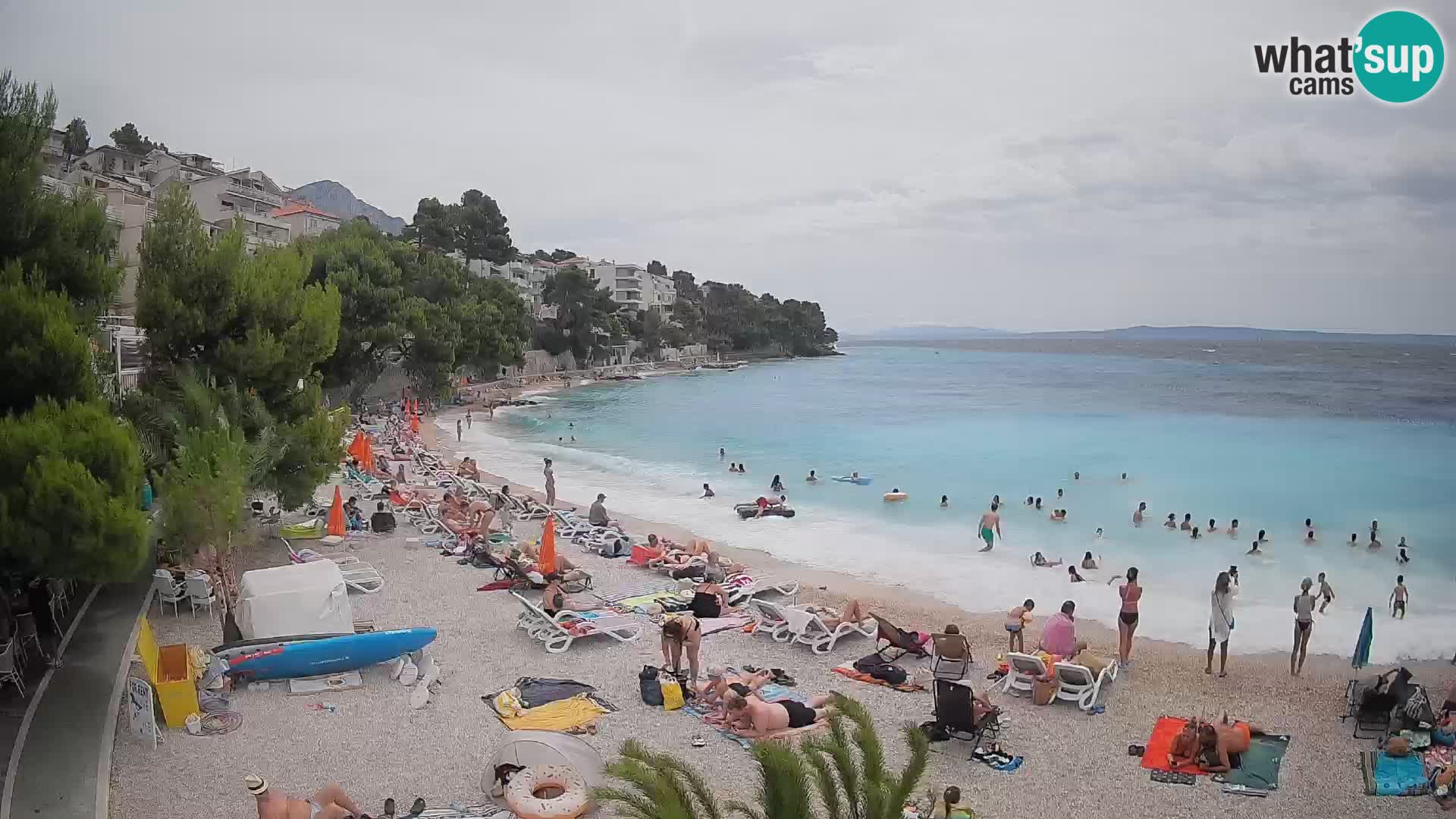 Webcam Lučica Beach Brela – Live View from the Adriatic Coast