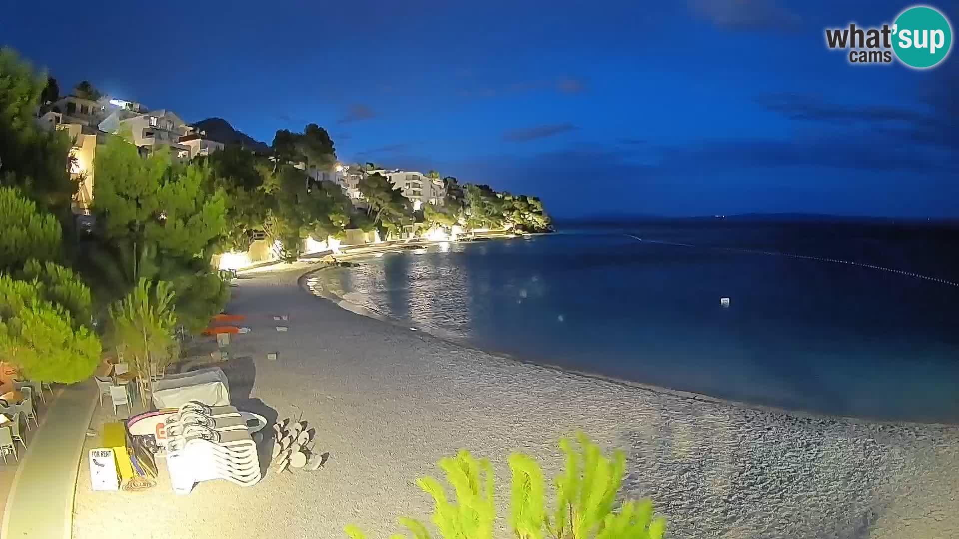 Webcam Playa Lučica Brela – Vista en directo de la costa adriática