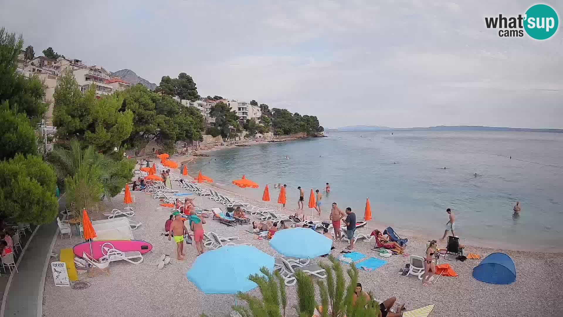 Webcam Playa Lučica Brela – Vista en directo de la costa adriática