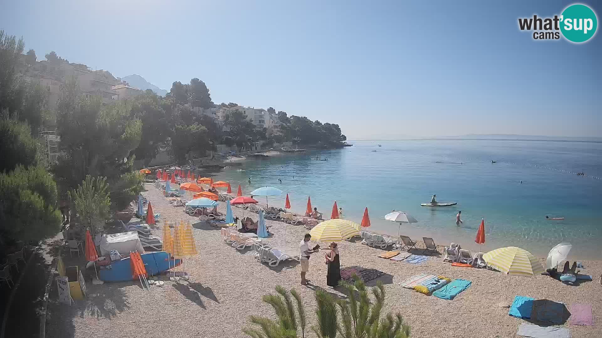 Webcam Spiaggia Lučica Brela – Vista live sulla costa adriatica