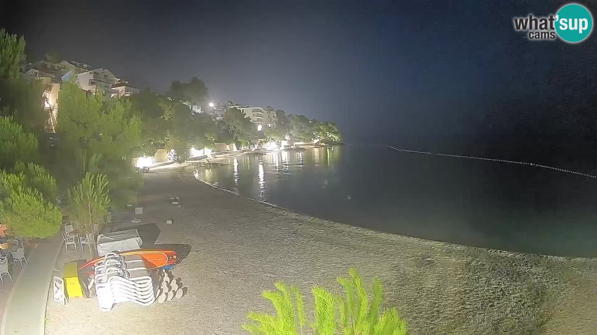 Webcam Lučica Strand Beach Brela – Liveblick von der Adriaküste