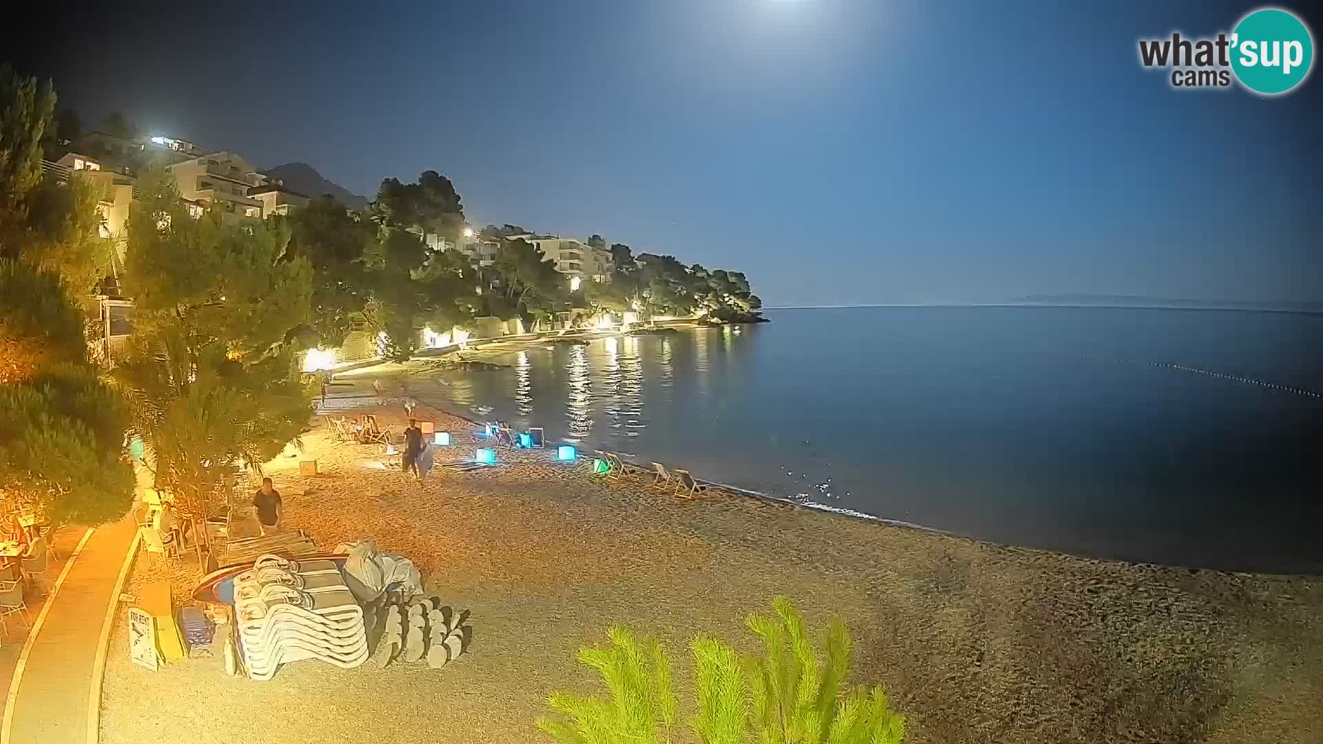 Webcam Plage Lučica Brela – Vue en direct sur la côte adriatique