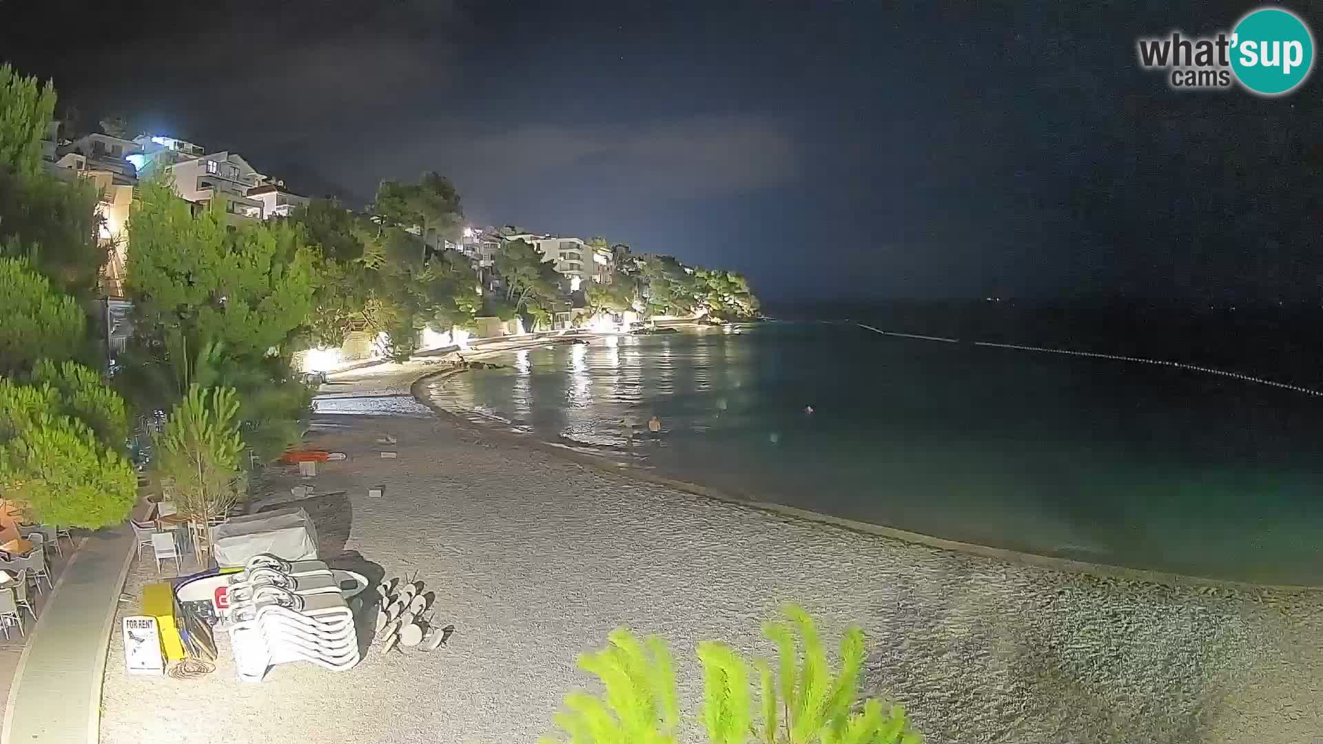 Webcam Playa Lučica Brela – Vista en directo de la costa adriática