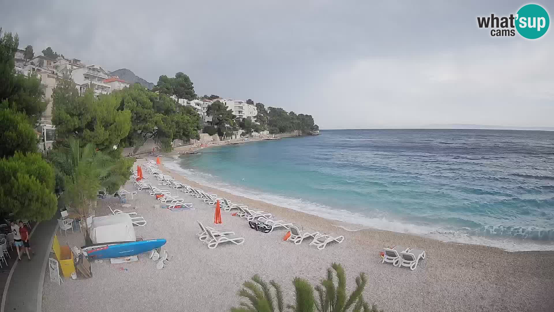 Webcam Playa Lučica Brela – Vista en directo de la costa adriática