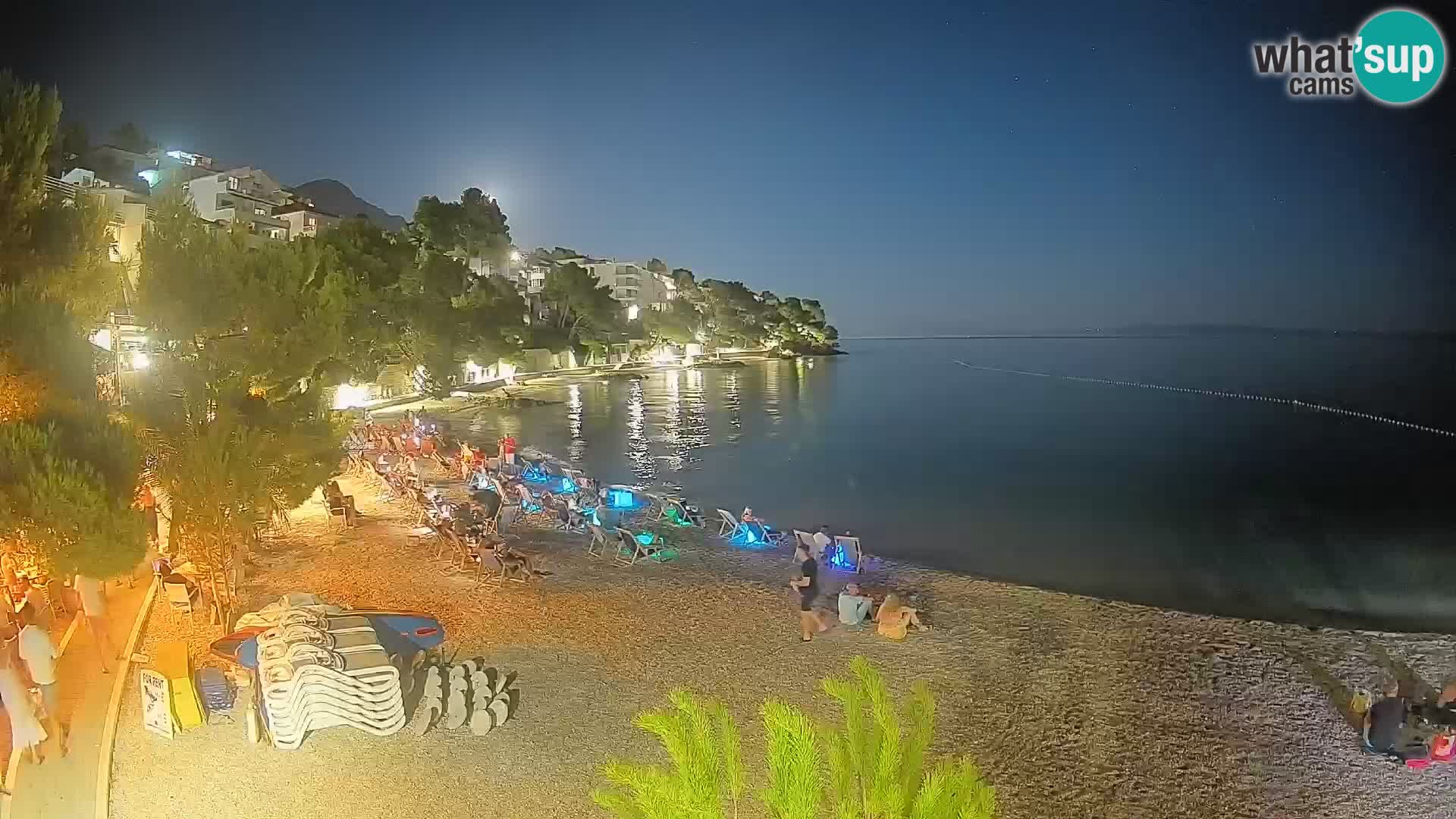 Webcam Plage Lučica Brela – Vue en direct sur la côte adriatique