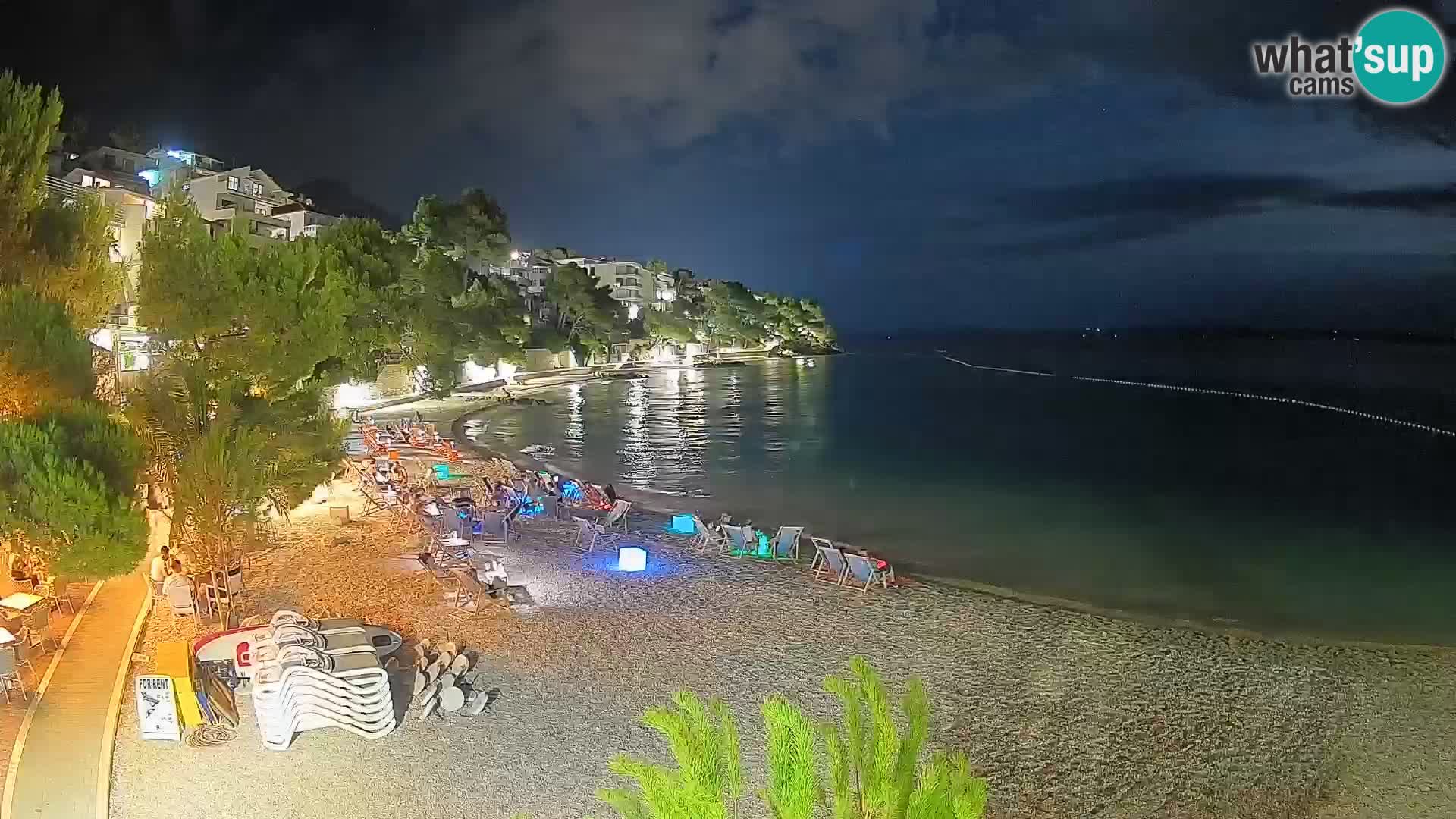 Web kamera Plaža Lučica Brela – Pogled uživo na jadransku obalu