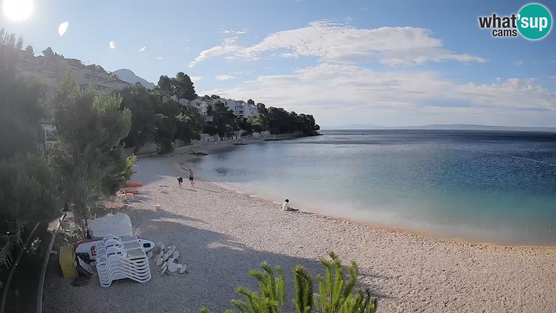 Webcam Playa Lučica Brela – Vista en directo de la costa adriática