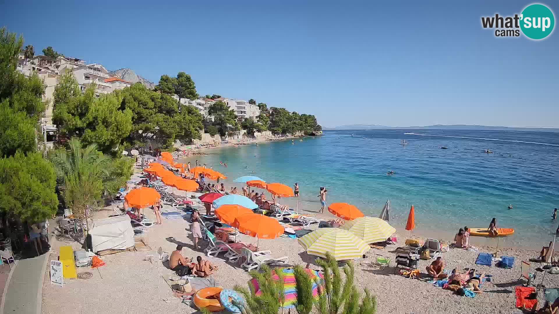 Webcam Lučica Beach Brela – Live View from the Adriatic Coast
