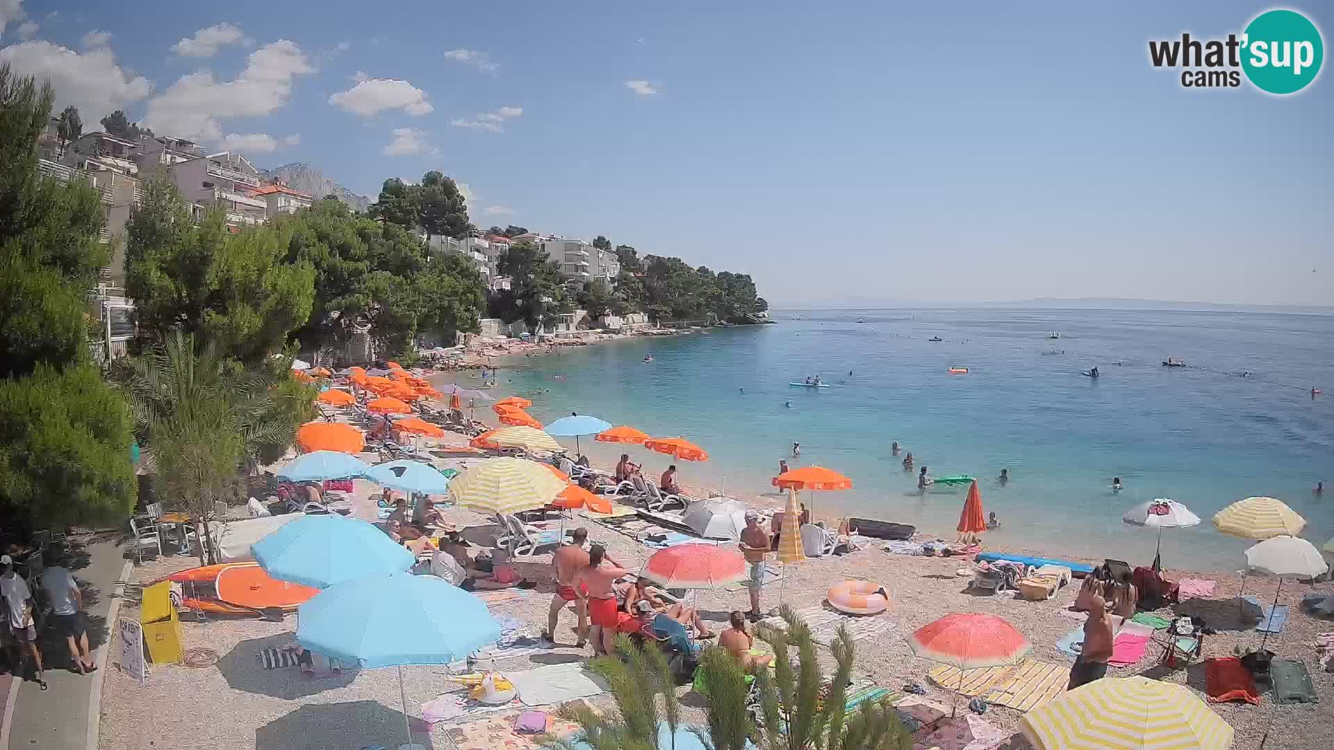 Webcam Playa Lučica Brela – Vista en directo de la costa adriática