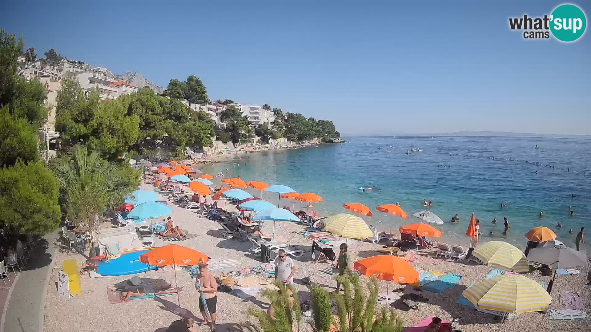 Webcam Playa Lučica Brela – Vista en directo de la costa adriática
