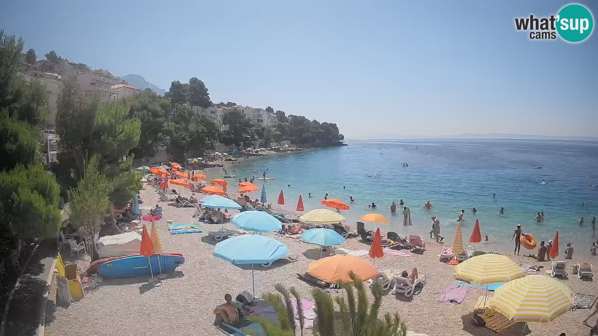 Webcam Spiaggia Lučica Brela – Vista live sulla costa adriatica
