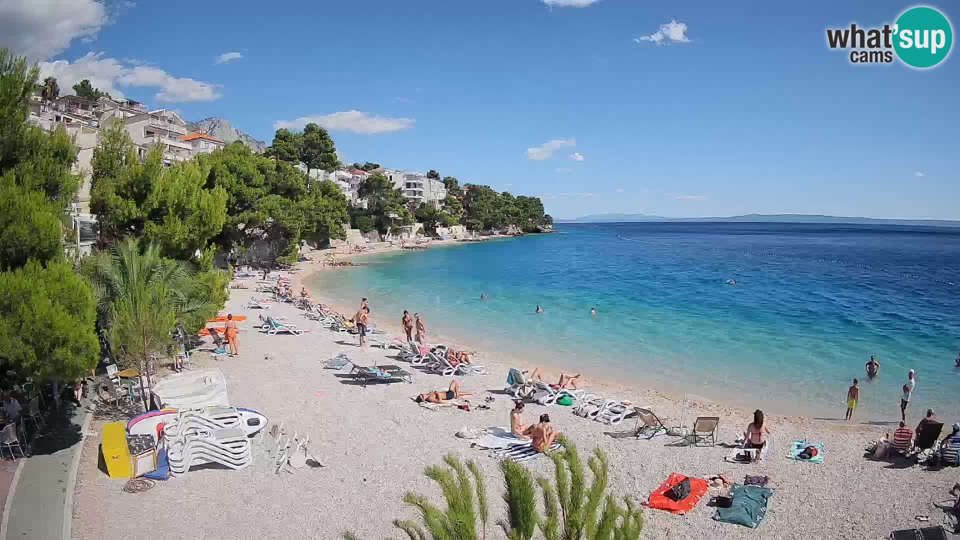 Webcam Playa Lučica Brela – Vista en directo de la costa adriática