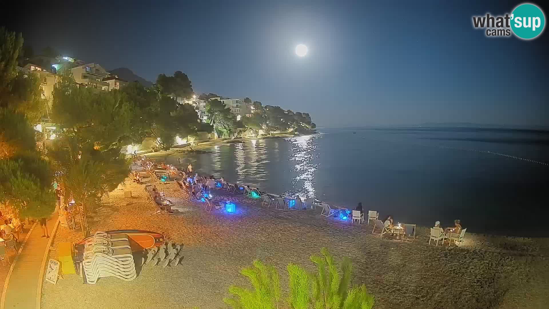 Webcam Plage Lučica Brela – Vue en direct sur la côte adriatique