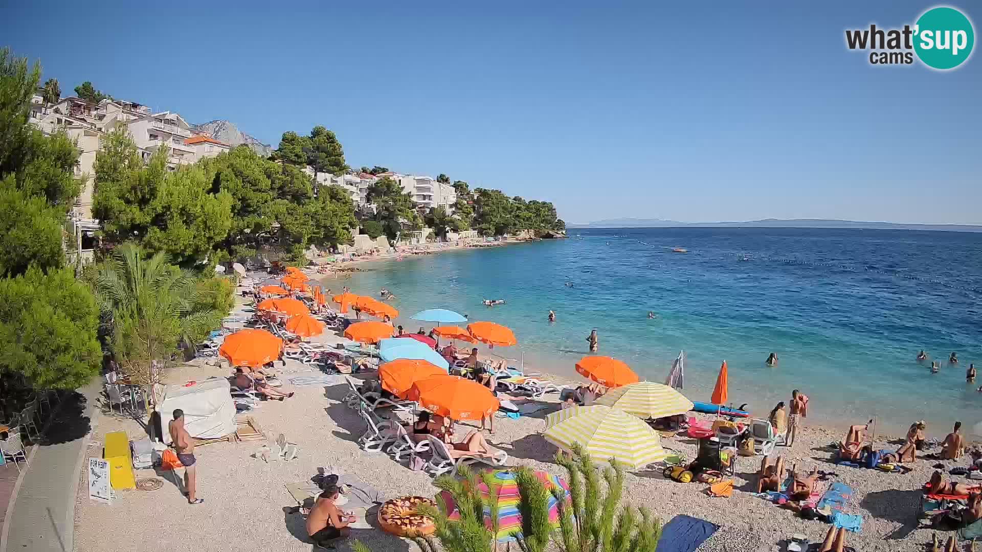 Webcam Lučica Beach Brela – Live View from the Adriatic Coast