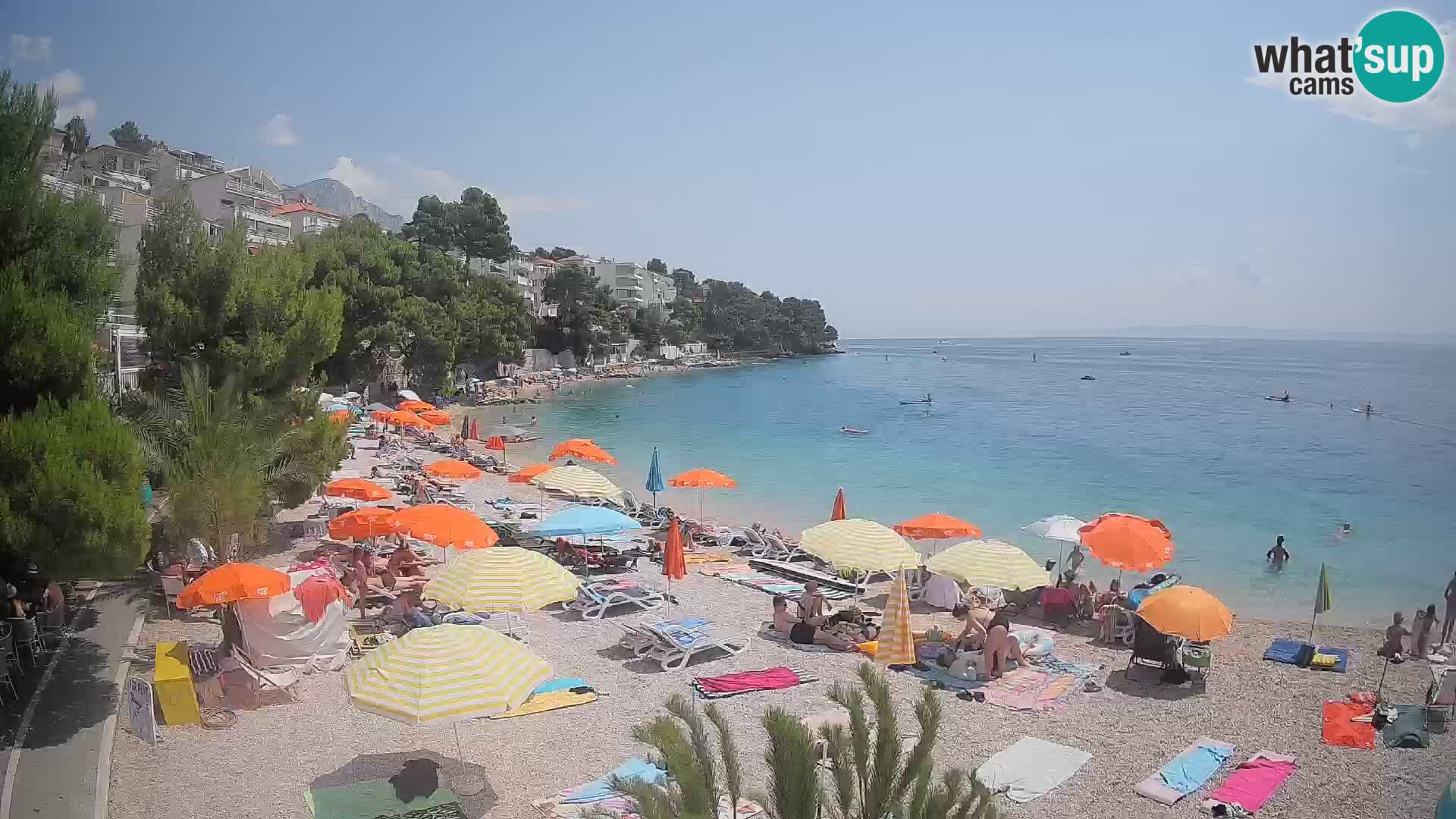 Webcam Spiaggia Lučica Brela – Vista live sulla costa adriatica