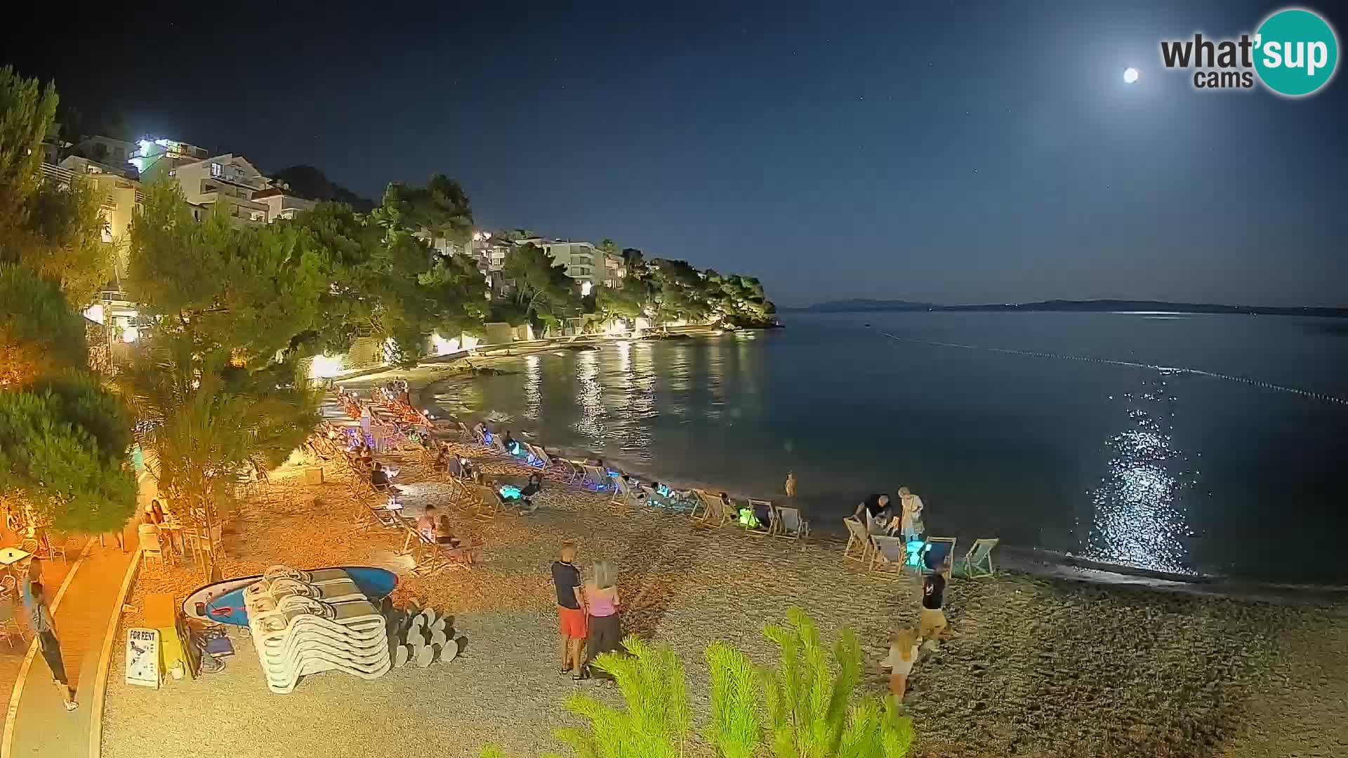 Webcam Plage Lučica Brela – Vue en direct sur la côte adriatique