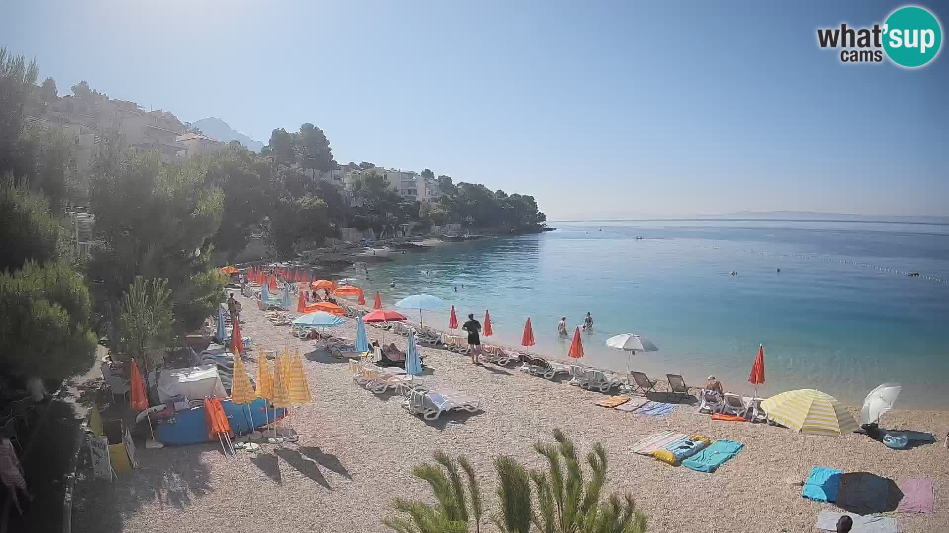 Webcam Playa Lučica Brela – Vista en directo de la costa adriática