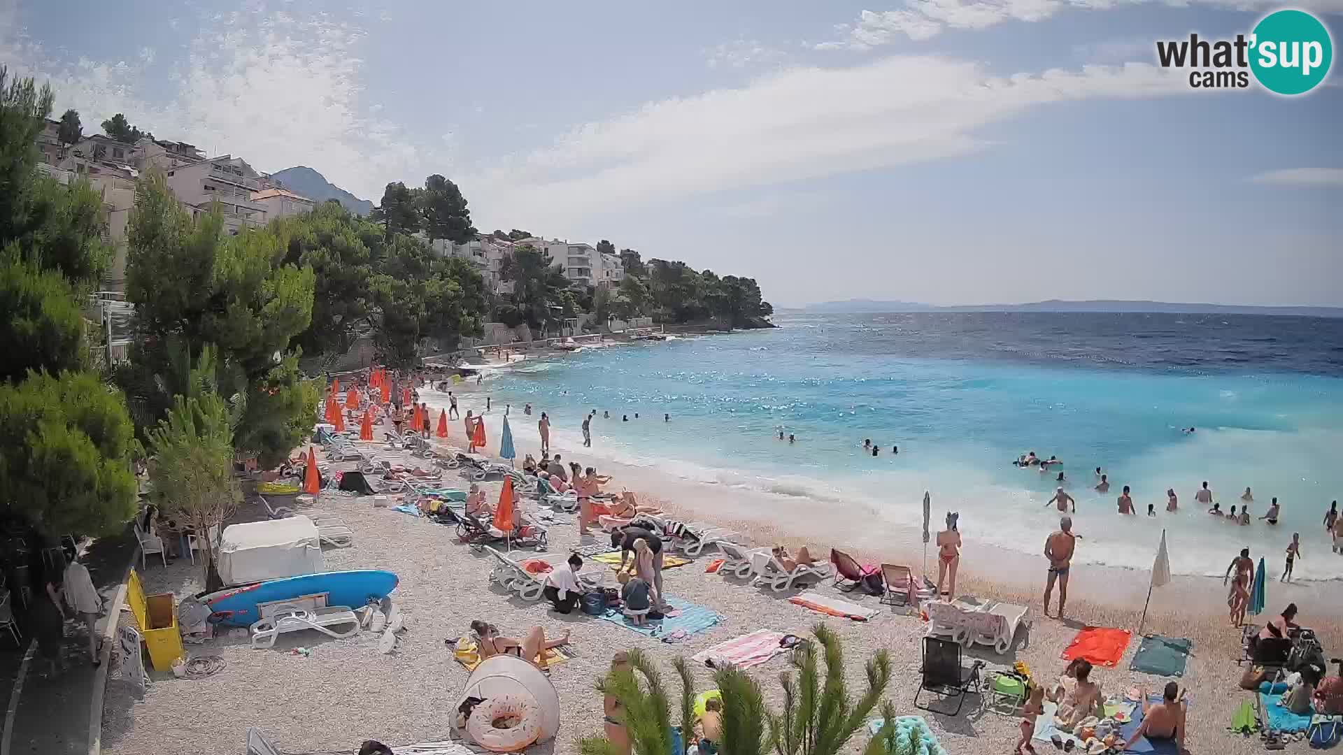 Webcam Lučica Beach Brela – Live View from the Adriatic Coast