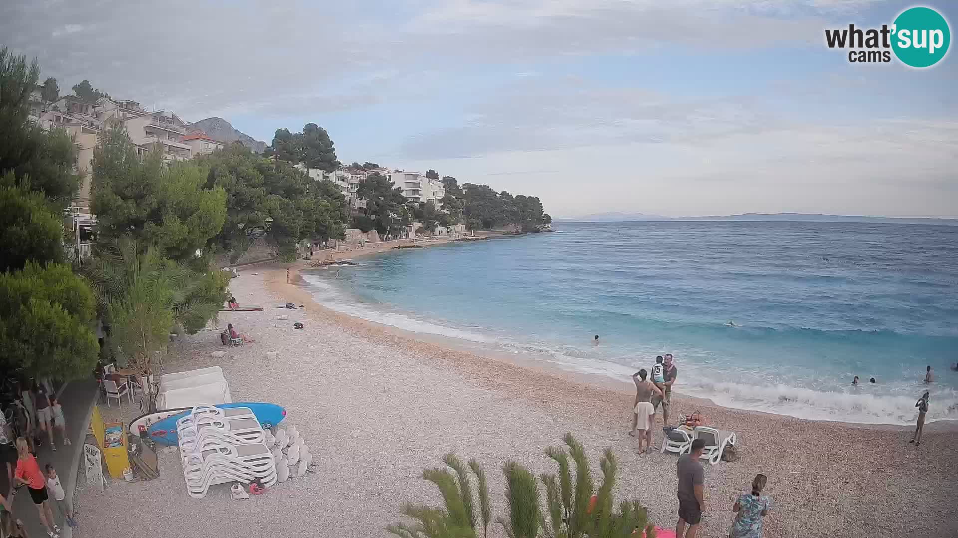 Webcam Plage Lučica Brela – Vue en direct sur la côte adriatique