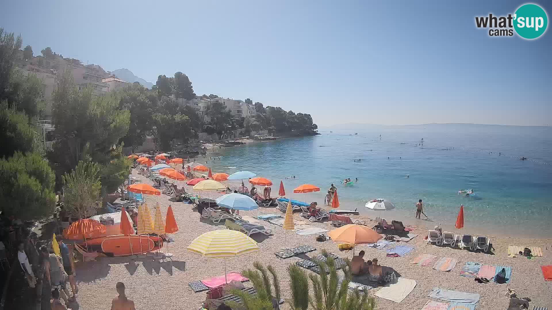 Webcam Lučica Beach Brela – Live View from the Adriatic Coast