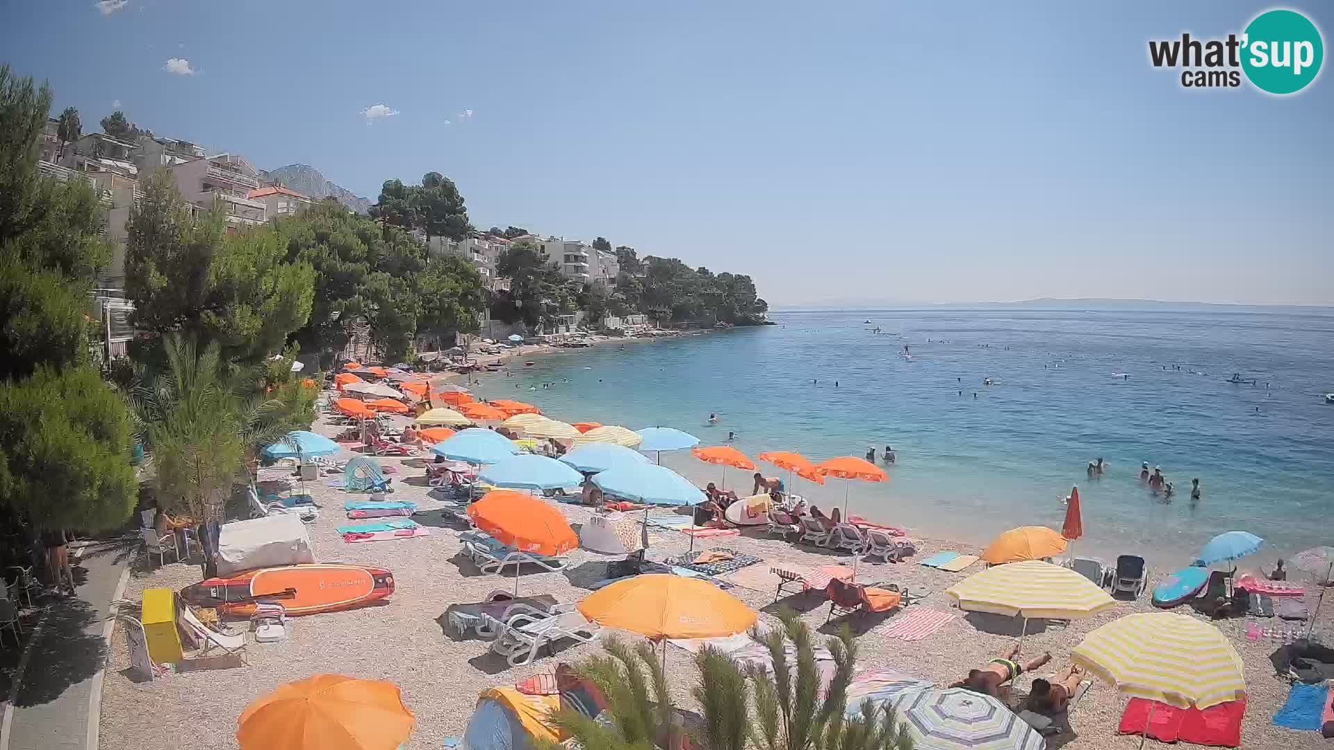 Webcam Playa Lučica Brela – Vista en directo de la costa adriática