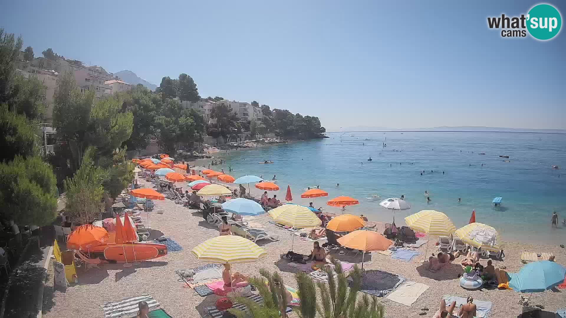 Webcam Lučica Beach Brela – Live View from the Adriatic Coast