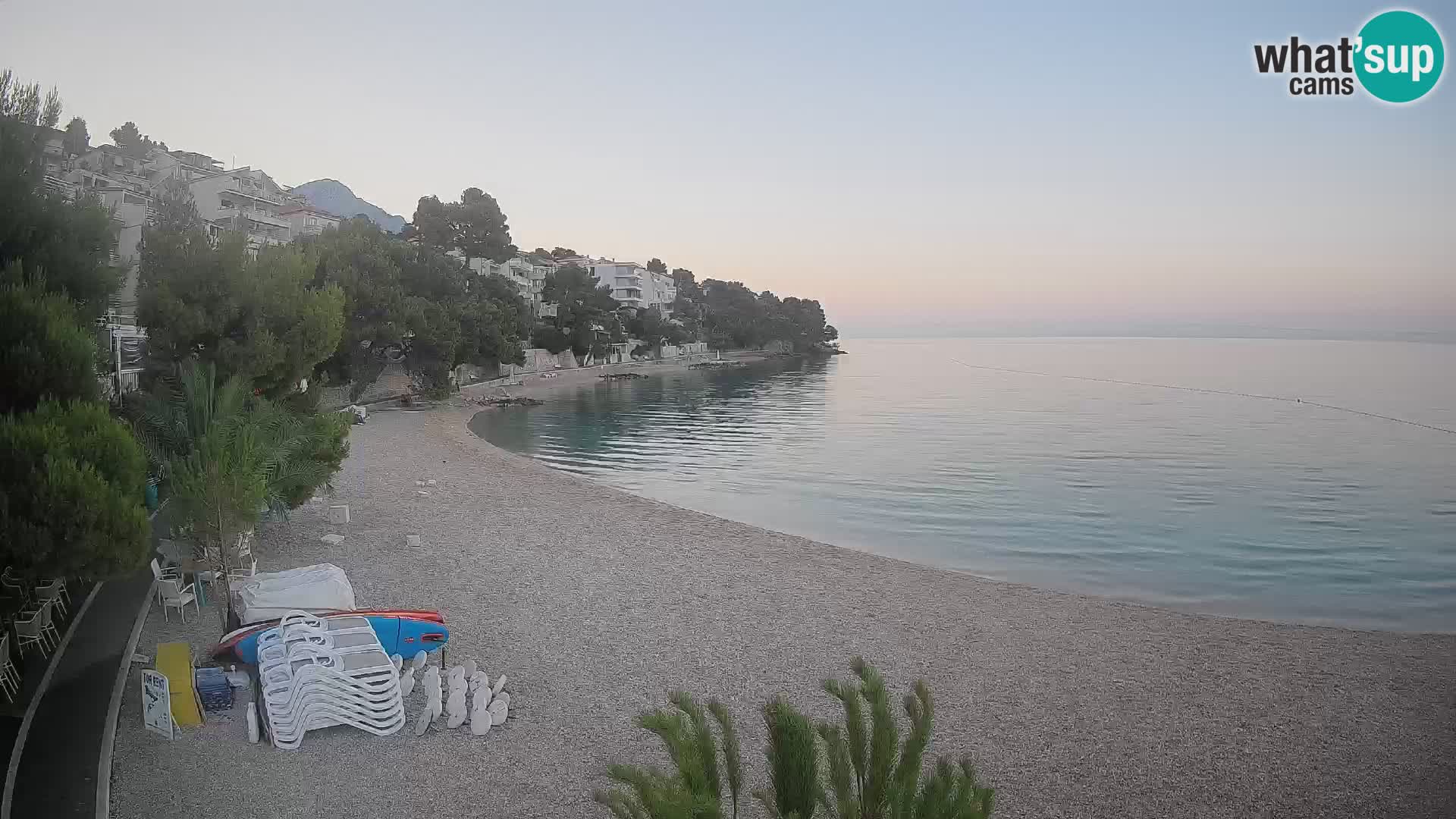 Webcam Playa Lučica Brela – Vista en directo de la costa adriática