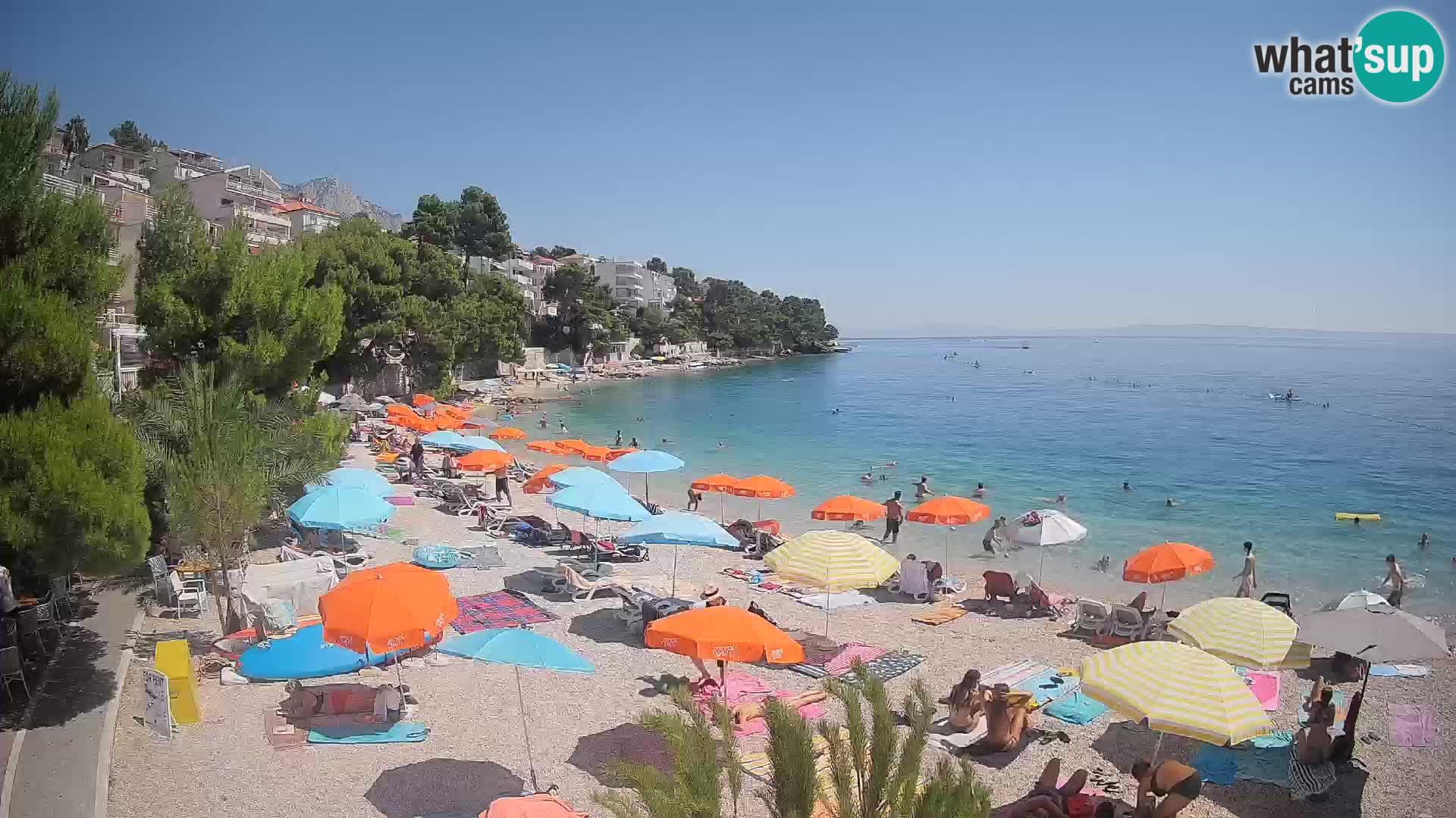 Webcam Lučica Beach Brela – Live View from the Adriatic Coast