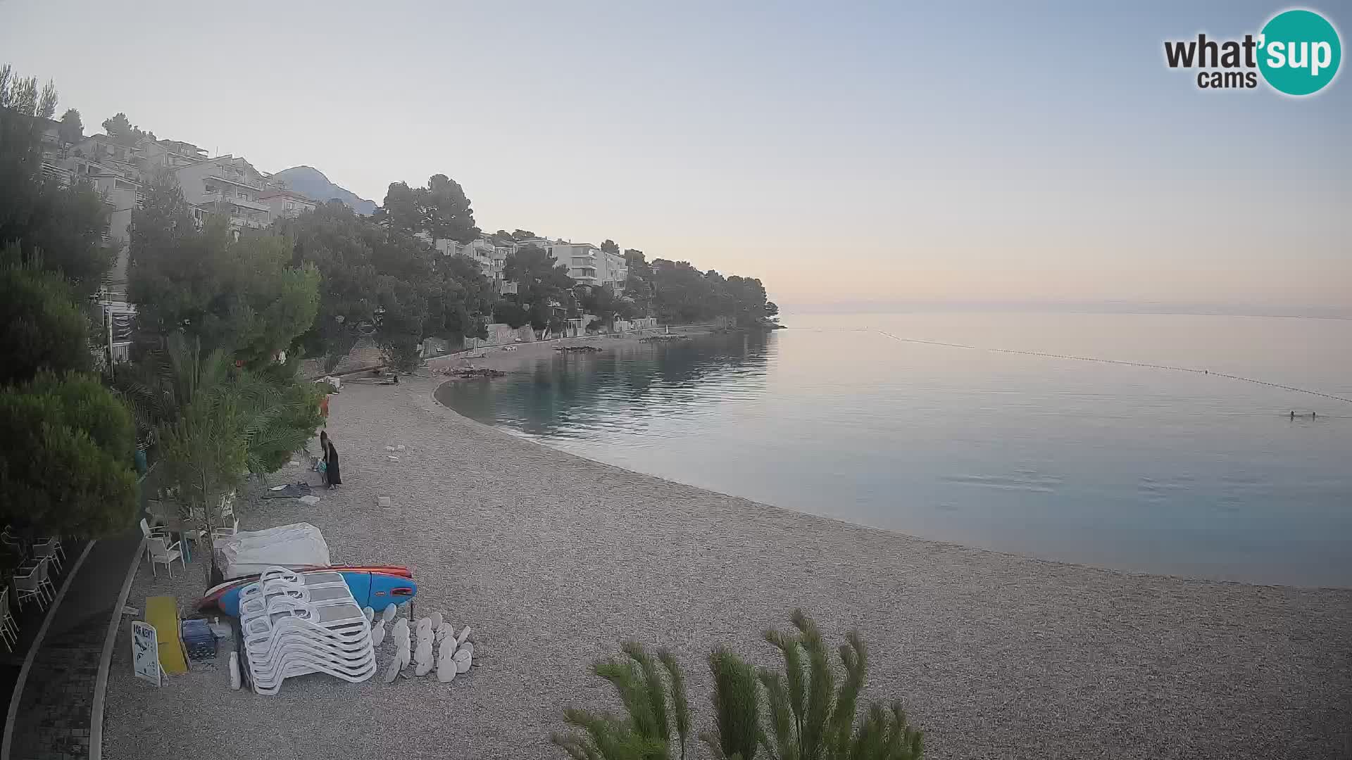 Webcam Playa Lučica Brela – Vista en directo de la costa adriática