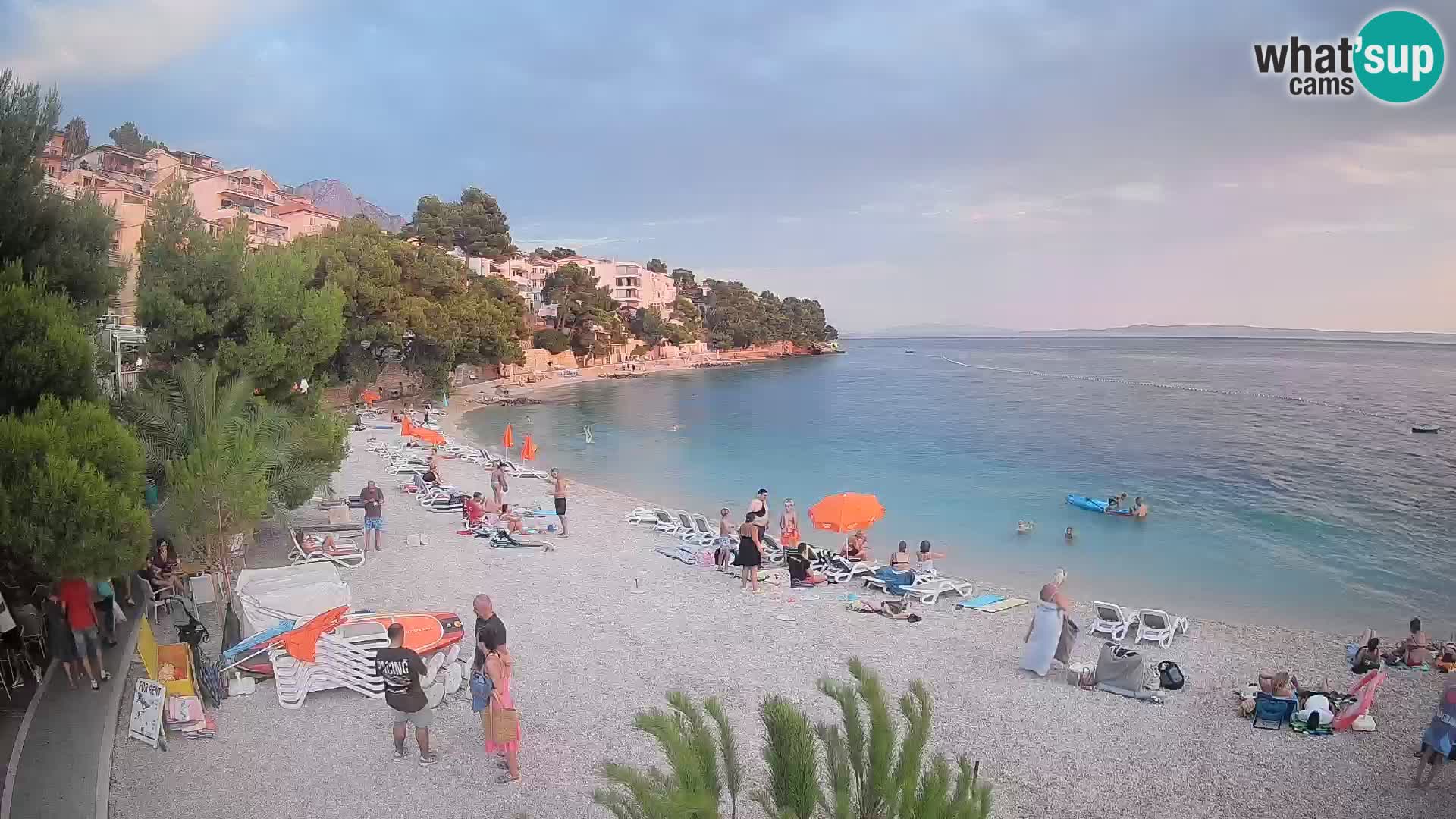 Webcam Playa Lučica Brela – Vista en directo de la costa adriática