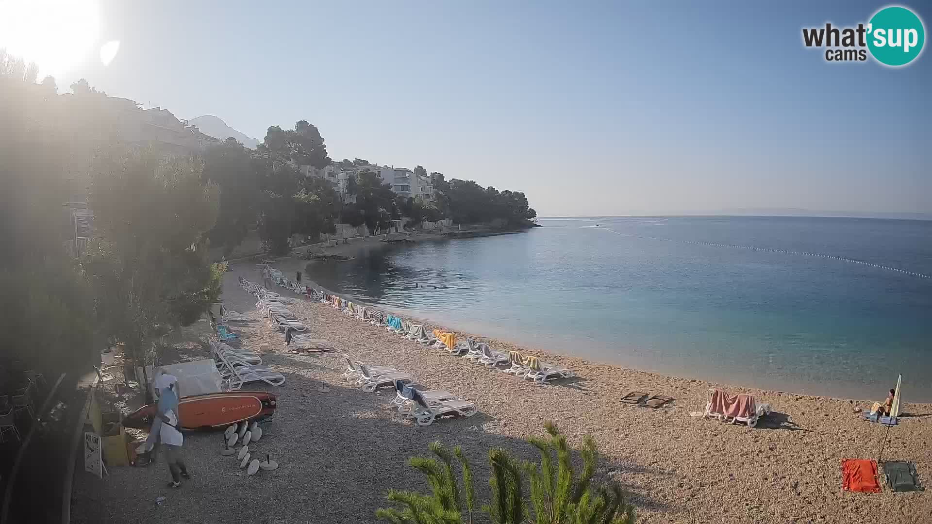Webcam Playa Lučica Brela – Vista en directo de la costa adriática