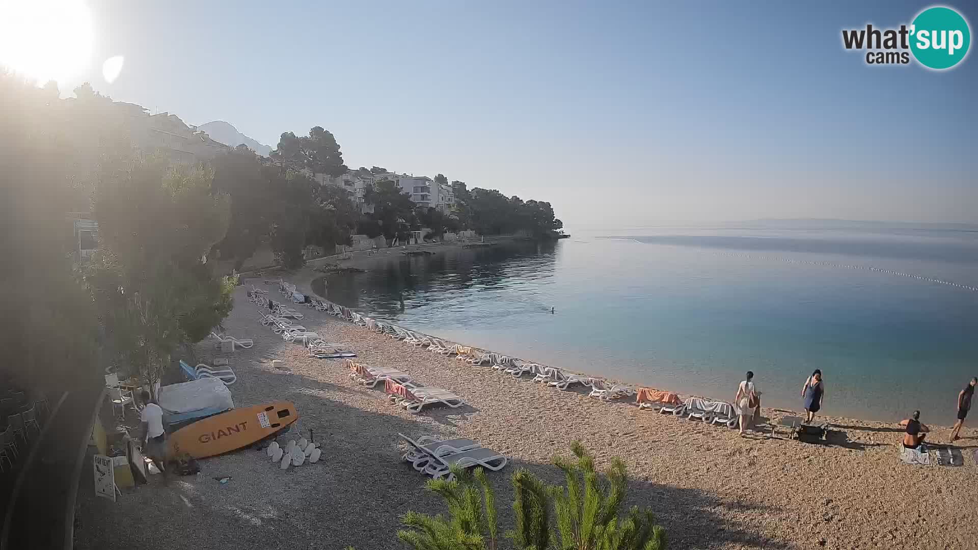 Webcam Plage Lučica Brela – Vue en direct sur la côte adriatique