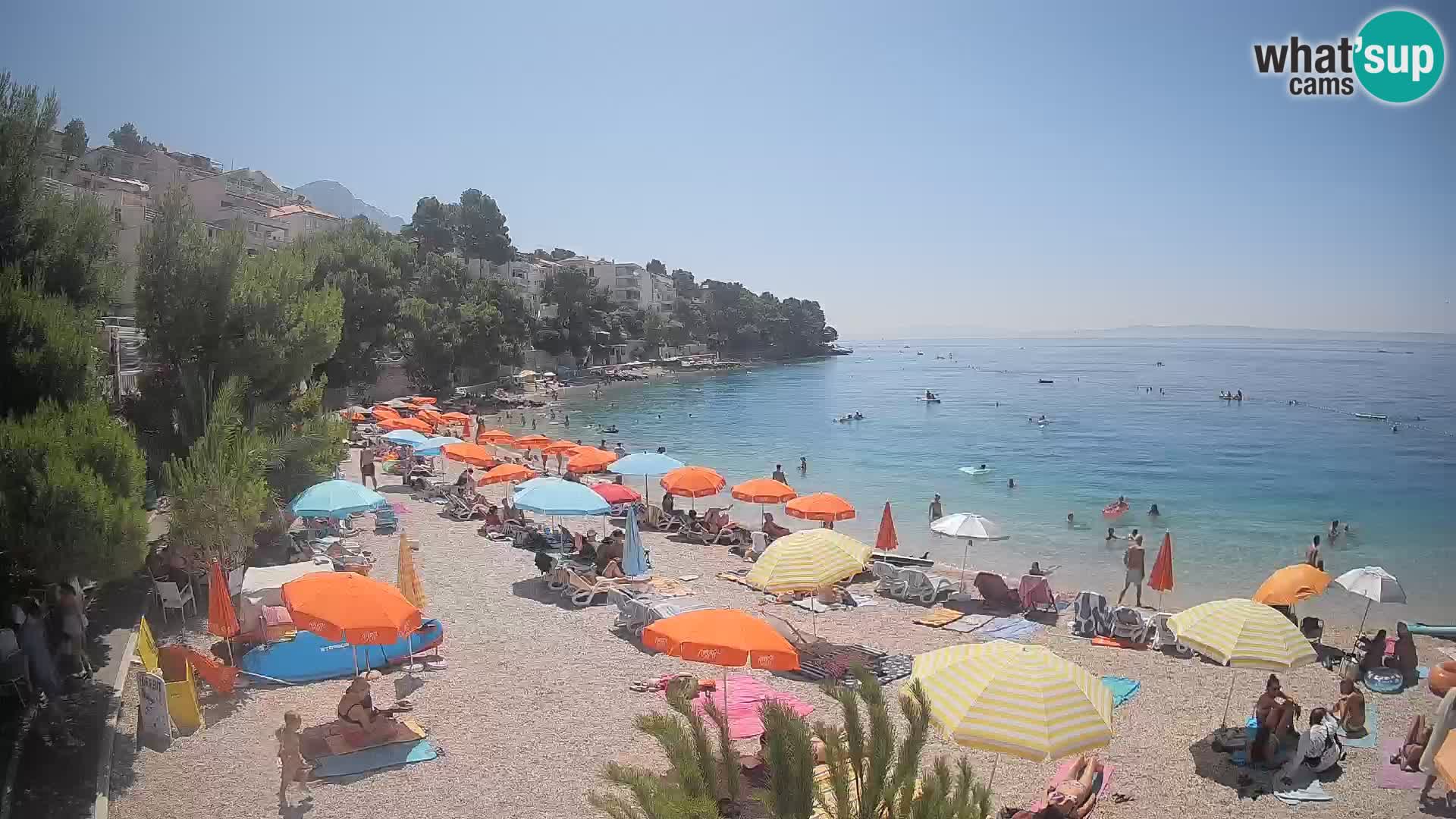 Webcam Playa Lučica Brela – Vista en directo de la costa adriática