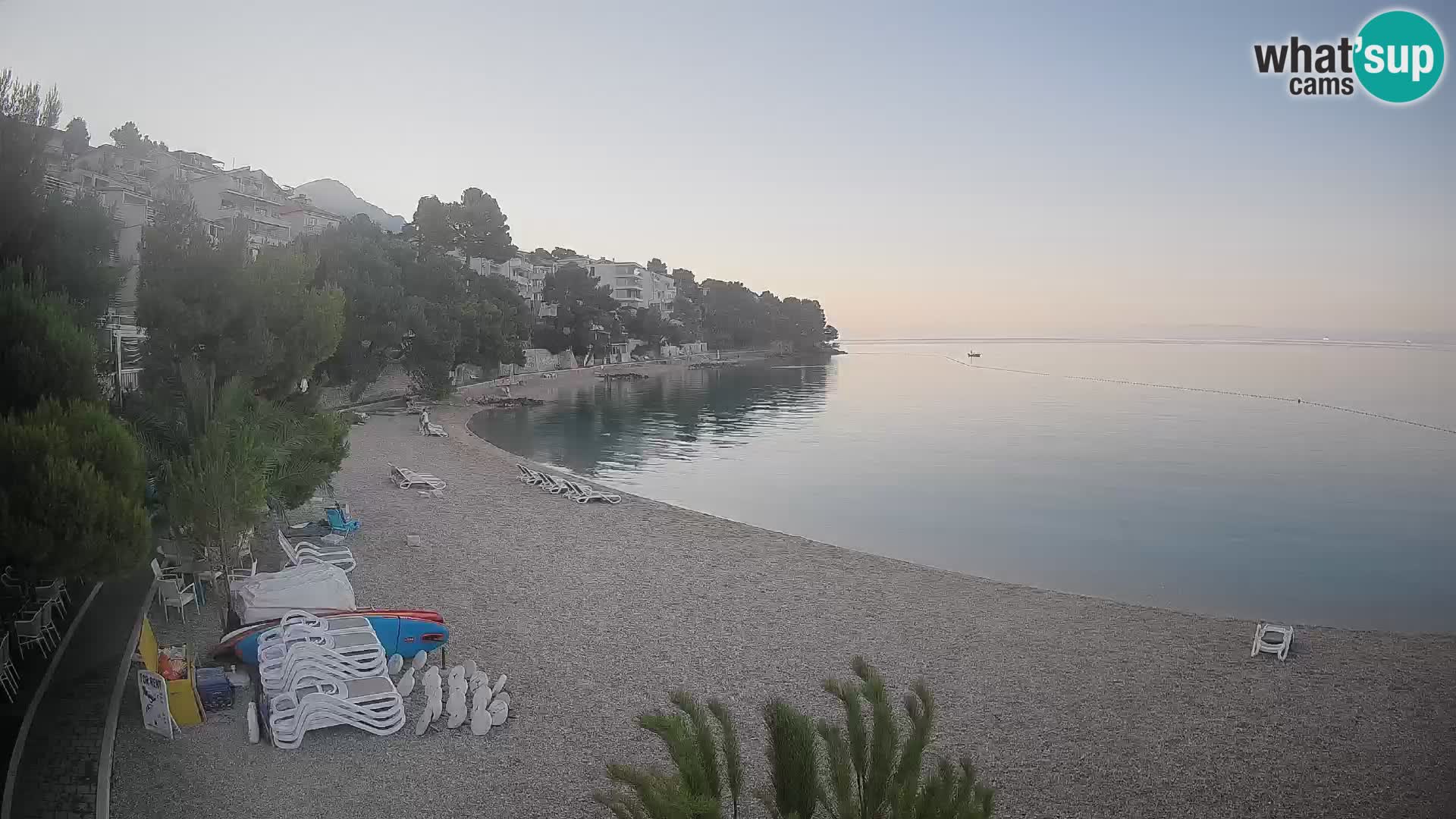Webcam Playa Lučica Brela – Vista en directo de la costa adriática