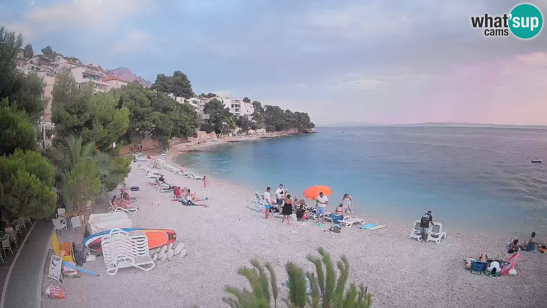 Webcam Playa Lučica Brela – Vista en directo de la costa adriática