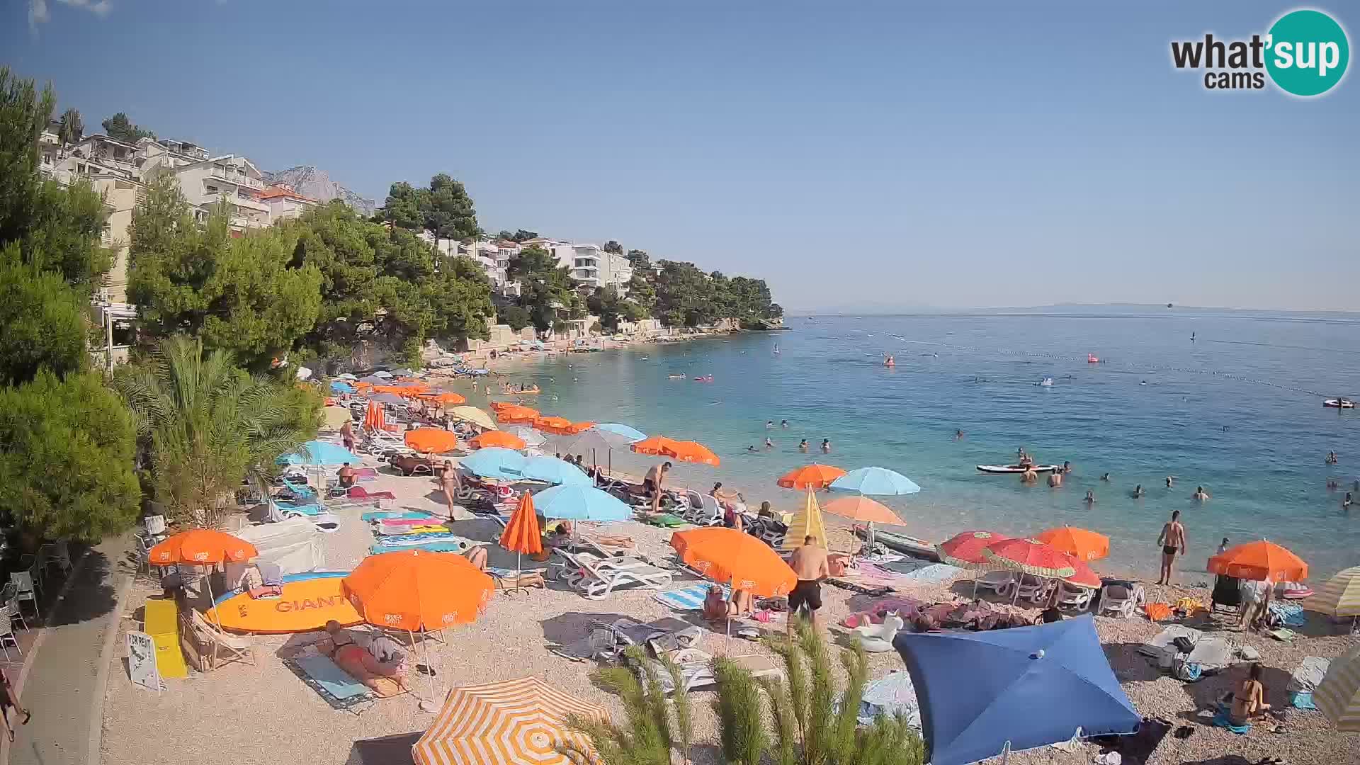 Webcam Lučica Beach Brela – Live View from the Adriatic Coast