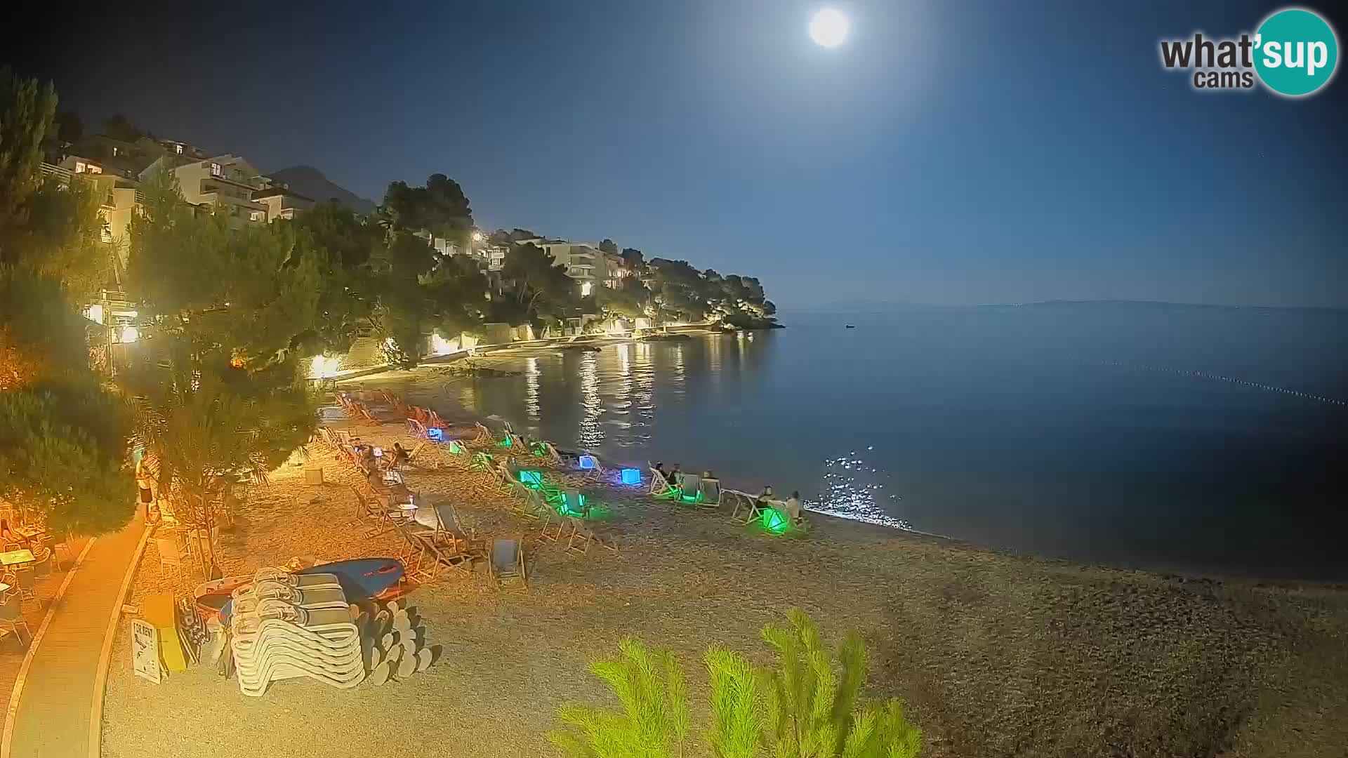 Web kamera Plaža Lučica Brela – Pogled uživo na jadransku obalu